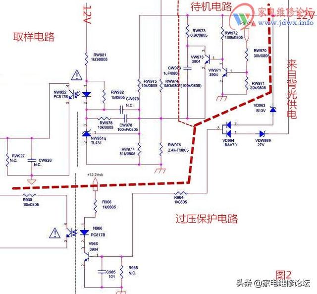 康佳液晶电视32F2900指示灯闪不开机检修