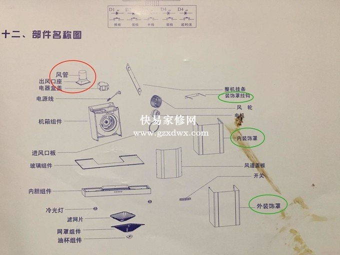 请无视上面的黄色屎样的污渍，这个是我在后面拆装的时候不小心弄上去的油烟