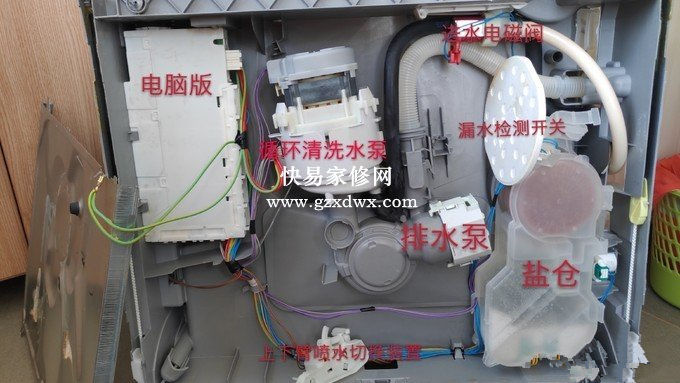 漏水检测开关和水流切换装置已被我拆下