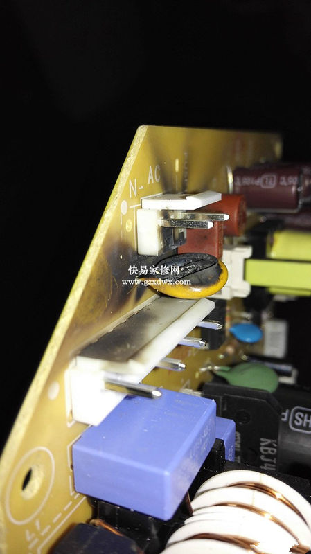日亚110V夏普KI-DX70-W空气净化器误插220V电烧坏后维修历程