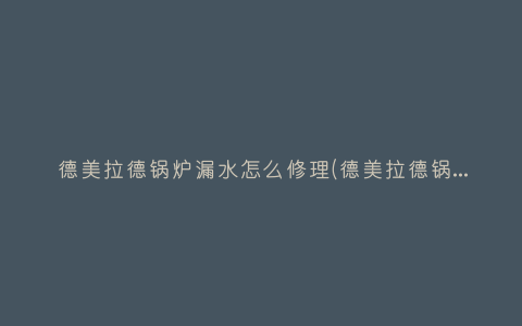 德美拉德锅炉漏水怎么修理(德美拉德锅炉漏水怎么修理)插图 德美拉德锅炉漏水怎么修理(德美拉德锅炉漏水怎么修理)插图