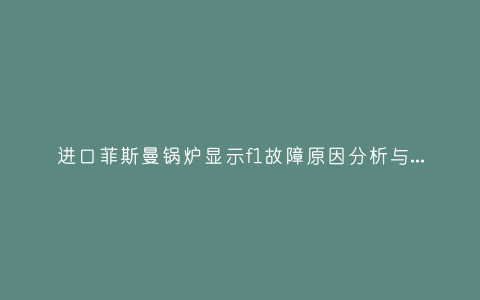 进口菲斯曼锅炉显示f1故障原因分析与3种解决方法步骤插图
