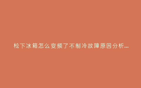 松下冰箱怎么变频了不制冷故障原因分析与3种解决方法步骤插图 松下冰箱怎么变频了不制冷故障原因分析与3种解决方法步骤插图
