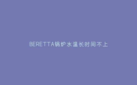 BERETTA锅炉水温长时间不上升(beretta壁挂炉水压高了)插图 BERETTA锅炉水温长时间不上升(beretta壁挂炉水压高了)插图