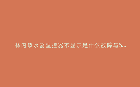 林内热水器温控器不显示是什么故障与5种处理解决方法插图 林内热水器温控器不显示是什么故障与5种处理解决方法插图