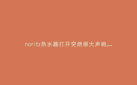 noritz热水器打开突然很大声响,noritz热水器打开热水,数字跳成11和40-插图